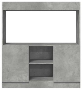 Armário alto 92x33x100 cm derivados de madeira cinzento cimento