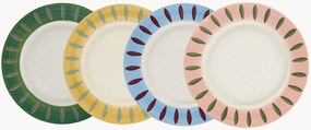 Pratos de pequeno-almoço pintados à mão Dreamy, conjunto de 4
