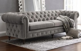 Sofá Chesterfield (Personalizável) - A: 60cm L: 190cm P: 100cm, Tecidos Confort