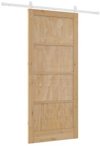 Porta de Correr vidaXL com Conjunto de Ferragens 93x211 cm Madeira Mac