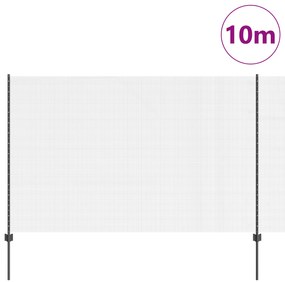 Cerca de Fio Soldado com 10 Postes U Cinza 1.5x10 m de Aço