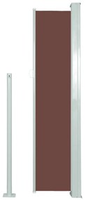 Toldo lateral retrátil 140x300 cm castanho