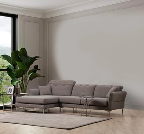 Sofá de Canto Costor – Cinzento – 290x180x96 cm