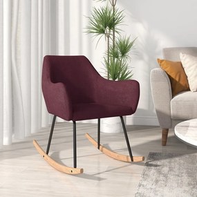 vidaXL Cadeira de baloiço tecido roxo