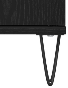 Gabinete de Pia de Banheiro vidaXL Carvalho Preto 80x33x60 cm Madeira