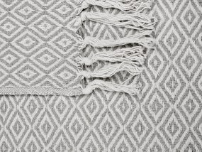 Manta em algodão taupe 125 x 150 cm MITYAL Beliani