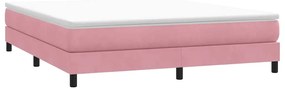 vidaXL Cama sem molas/colchão 180x210 cm veludo Rosa