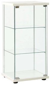 Armário de arrumação vidro temperado branco