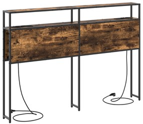Cabeceira de armazenamento com cabeceira Carvalho fumê 120 cm