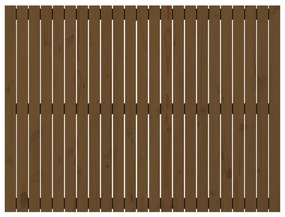 Cabeceira de parede 146,5x3x110 cm pinho maciço castanho-mel