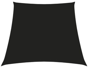 Para-sol estilo vela tecido oxford trapézio 4/5x4 m preto