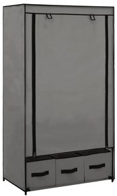 Roupeiro 87x49x159 cm tecido cinzento