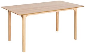 Mesa de jantar em madeira clara 160 x 90 cm DELMAS Beliani