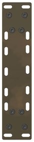 Pés de mesa de console em aço natural, 2 peças, 28x(72-73) cm, aço