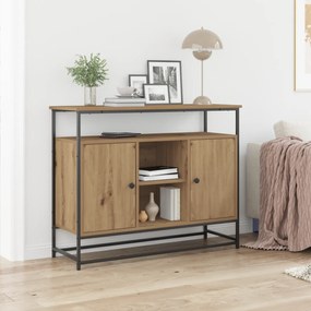 Sideboard vidaXL Artisan Carvalho 100x35x80 cm Madeira engenheirada e Aço