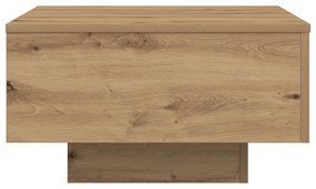 Mesa de Centro vidaXL com Luzes LED Carvalho Artesanal 55x55x31 cm