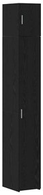 Armário de Armazenamento Slim vidaXL Carvalho Preto 30x42.5x225 cm Mad