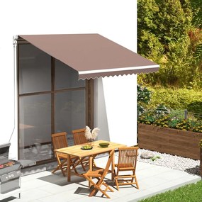 vidaXL Tecido de substituição para toldo 3x2,5 m castanho