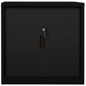 Armário com porta deslizante 90x40x90 cm aço preto