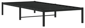 Estrutura de cama 90x200 cm metal preto