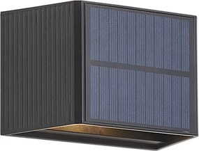 Aplique de Parede Exterior Preto com LED 2 Luzes IP65 Solar - Christof