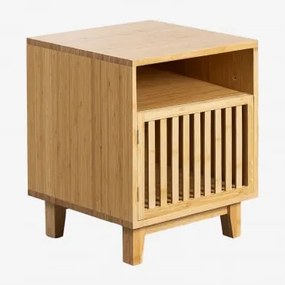 Mesa De Cabeceira 40x40 Cm Em Bambu Albin Bambu - Sklum