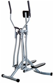 HOMCOM Bicicleta Elíptica Treinador Elíptico Ajustável com Monitor Capacidade 110 kg para Casa Ginásio 96x60x152 cm Cinza