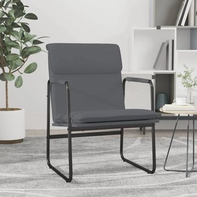 351363 vidaXL Cadeira lounge 55x64x80 cm couro artificial cinzento