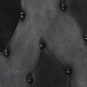 Poltrona de apoio couro genuíno preto e cinzento