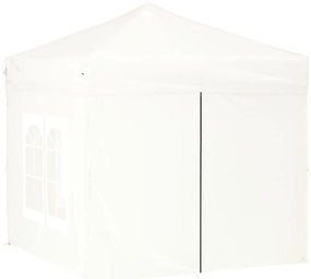Tenda para festas dobrável com paredes laterais 2x2 m branco