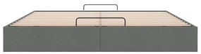 Estrutura de cama otomana sem colchão 200x200cm cinzento-escuro