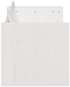 Sofá de 3 lugares para jardim 189x60x62 cm pinho maciço branco