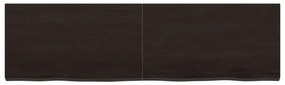 Tampo de mesa 140x40x(2-4) cm carvalho tratado castanho-escuro