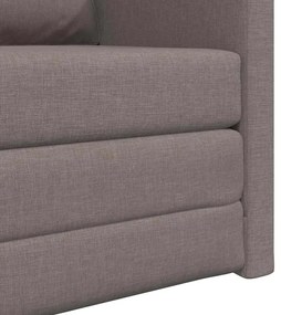 Sofá Cama de Chão 2 em 1 Taupe 74x77x81 cm Tecido