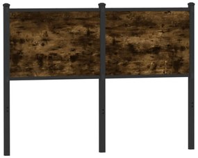 vidaXL Cabeceira de substituição 120 cm derivados madeira/aço carvalho fumado