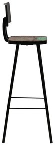Conjunto de bar 3 pcs madeira recuperada maciça multicor