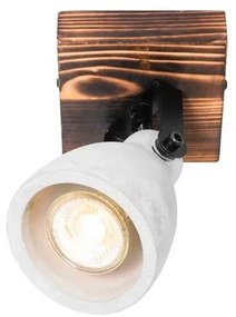 Foco de teto industrial madeira com betão - Creto