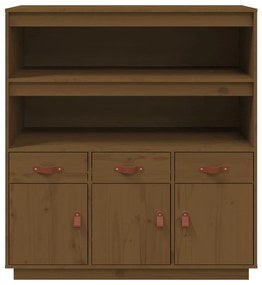 Aparador alto 100x40x108,5 cm pinho maciço castanho mel