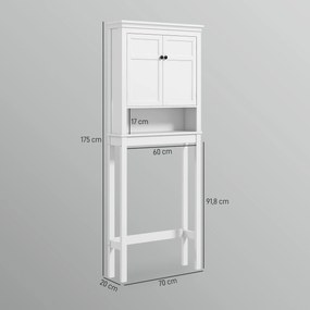 Móvel sobre Sanita Armário para Máquina de Lavar Roupa com 2 Portas Co