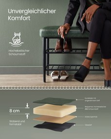 Banco de sapatos Coleção EKHO 30 x 80 x 50 cm Verde Floresta