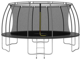 Conjunto de trampolim redondo 488x90 cm 150 kg