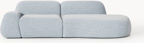 Módulo com chaise longue em bouclé Wolke (3 lugares)