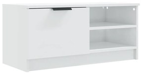 Móvel de TV 80x35x36,5 cm madeira processada branco brilhante