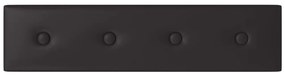 Painel parede 12pcs 60x15 cm couro artificial 1,08 m² cor preto