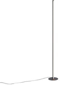 Candeeiro de pé de design preto Incl. LED com dimmer de toque - Clutch