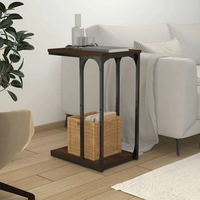 Mesa de apoio 40x30x60cm derivados de madeira carvalho castanho