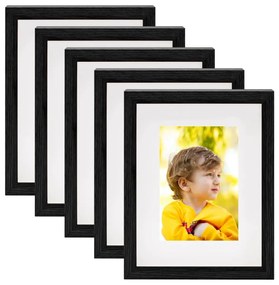 vidaXL Molduras 3D 5 pcs 20x25 cm para fotografia de 13x18 cm preto