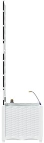 Jardineiras de Jardim 1 pc Branco 40 x 40 x 142 cm Plástico