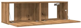 Móveis de parede para TV 2 pcs 100x30x30 cm carvalho artisiano