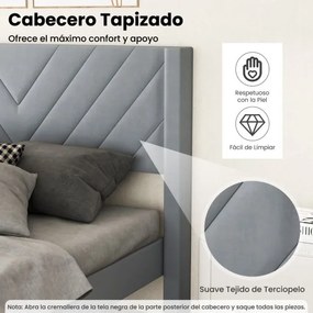 Estrutura de cama de casal  211 x 155 x 105 cm com estrado ripas de madeira (COLCHÃO NÃO INCLUIDO), cabeceira e 4 pés centrais em madeira de borracha